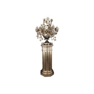 Mechini / Floor Lamps / Clear Bohemian Crystal and Biscuit Ceramic PT299/6
