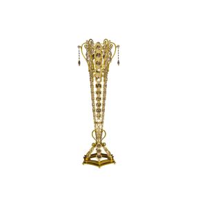 Mechini / Floor Lamps / Wrought Iron with Clear Bohemian Crystal PT796/4 Gold