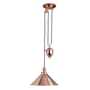 Elstead Lighting / Pendant Lights / Provence Rise and Fall Polished Copper