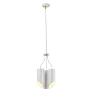 Elstead Lighting / Chandeliers / Quinto 3 White Aged Brass