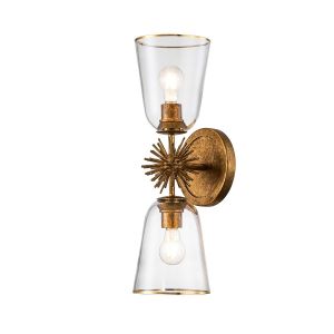 Elstead Lighting / Wall Lights / Staring 2 Distressed Gold