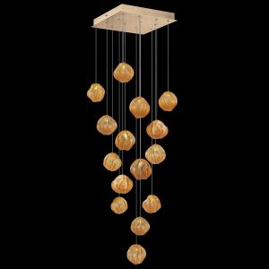 Fine Art Handcrafted Lighting / Pendant Lights / Vesta 19″ Square 866840 