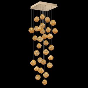Fine Art Handcrafted Lighting / Pendant Lights / Vesta 30″ Square 867640 
