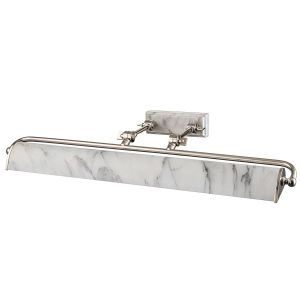 Elstead Lighting / Picture Lights / Winchfield 4lt Large Polished Nickel & White Marble Effect