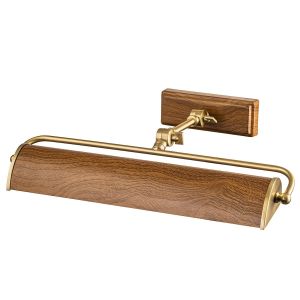 Elstead Lighting / Picture Lights / Winchfield 2lt Medium Aged Brass & Oak Effect