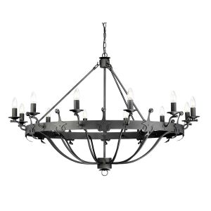 Elstead Lighting / Chandeliers / Windsor 12 Graphite