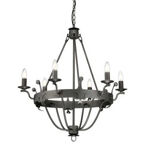 Elstead Lighting / Chandeliers / Windsor 6 Graphite