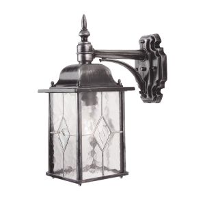 Elstead Lighting / Outdoor Wall Lights / Wexford Down Lantern Black & Silver