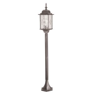 Elstead Lighting / Outdoor Post Lights / Wexford Pillar Lantern Black - Silver