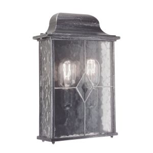 Elstead Lighting / Outdoor Wall Lights / Wexford Half Lantern Black & Silver