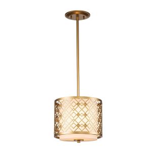 Elstead Lighting / Pendant Lights / Ziggy 2lt Small Lacquered Gold