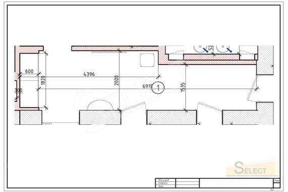 Plan for the placement of the corridor in the apartment of a multi-storey building