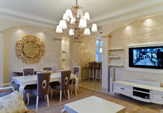 Photo of renovation in the living room - dining room in the Moscow region