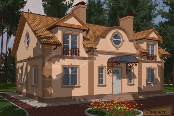 Visualization of a cottage for presentation to a family from St. Petersburg