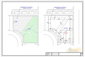 Floor plan. Inclined part of the floor. Unfolding the walls. Bathroom in the basement - near the billiard room in the villa